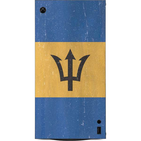 Barbados Flag Distressed XBox Series X Digital Edition Console Skin